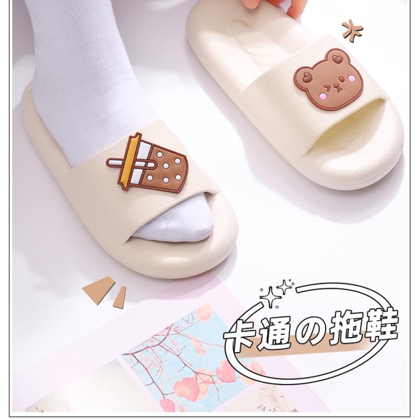 Sandal Wanita Rumah Hotel outdoor Bear And Boba Empuk Anti Licin SP55