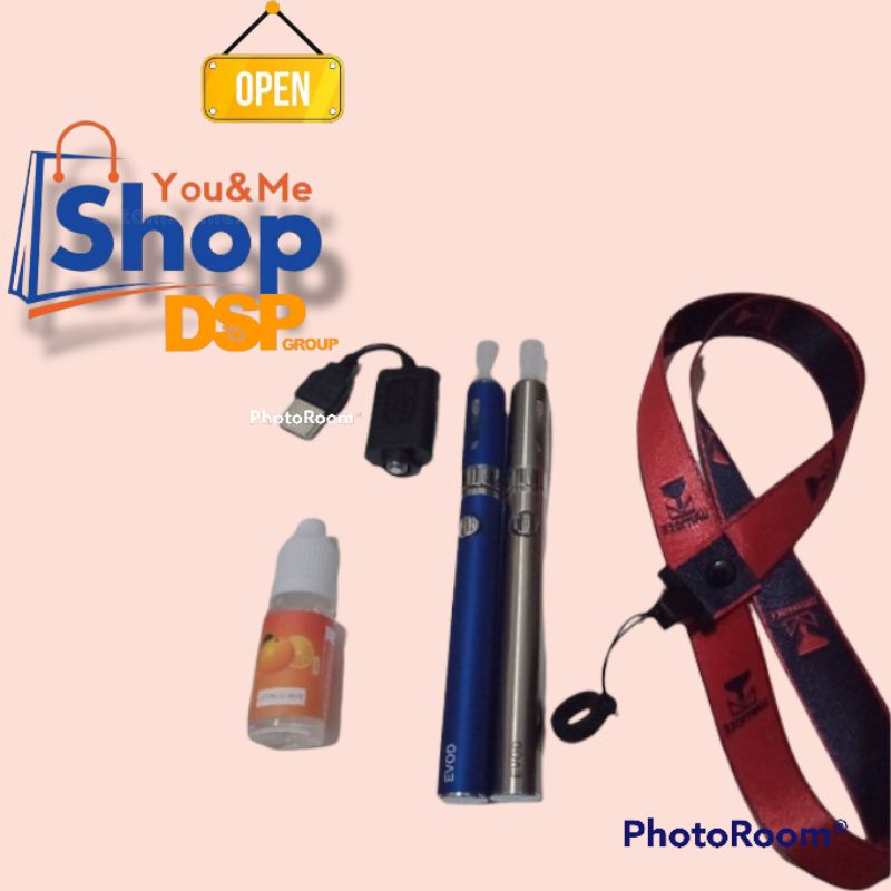 terlaris Vape elektrik evod 1100mah fullset + liqua + tali Vape