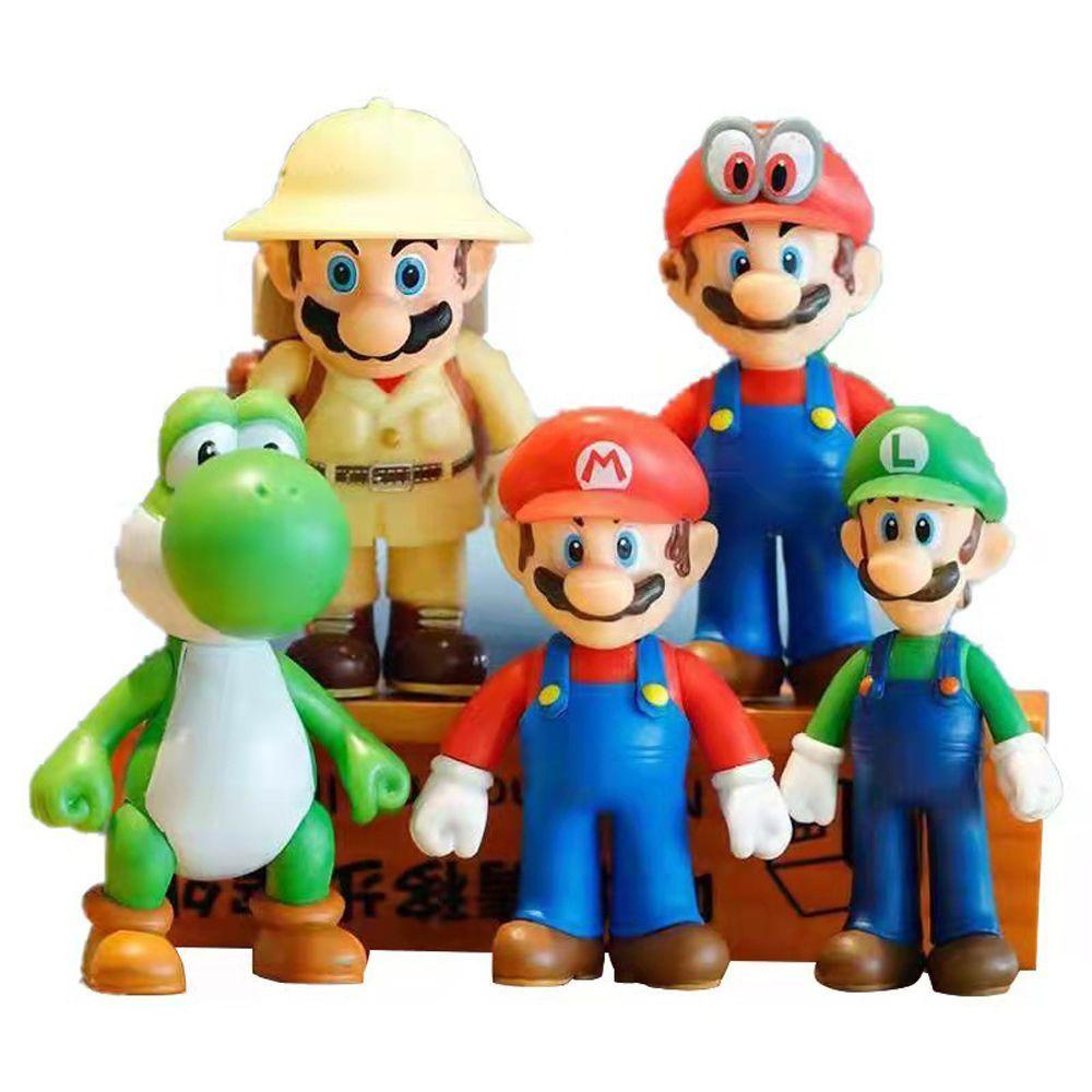 [Elegan] Super Mario Set Super Mario Figure Anak Mario Game Series Dekorasi Rumah Ornamen Mainan Model PVC