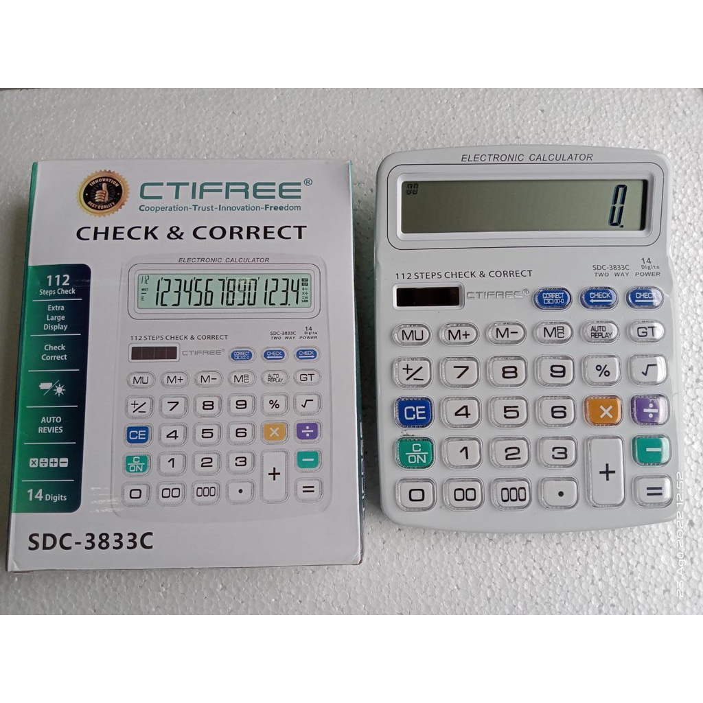 

KALKULATOR CTIFREE SDC 3833C, 14 DIGIT