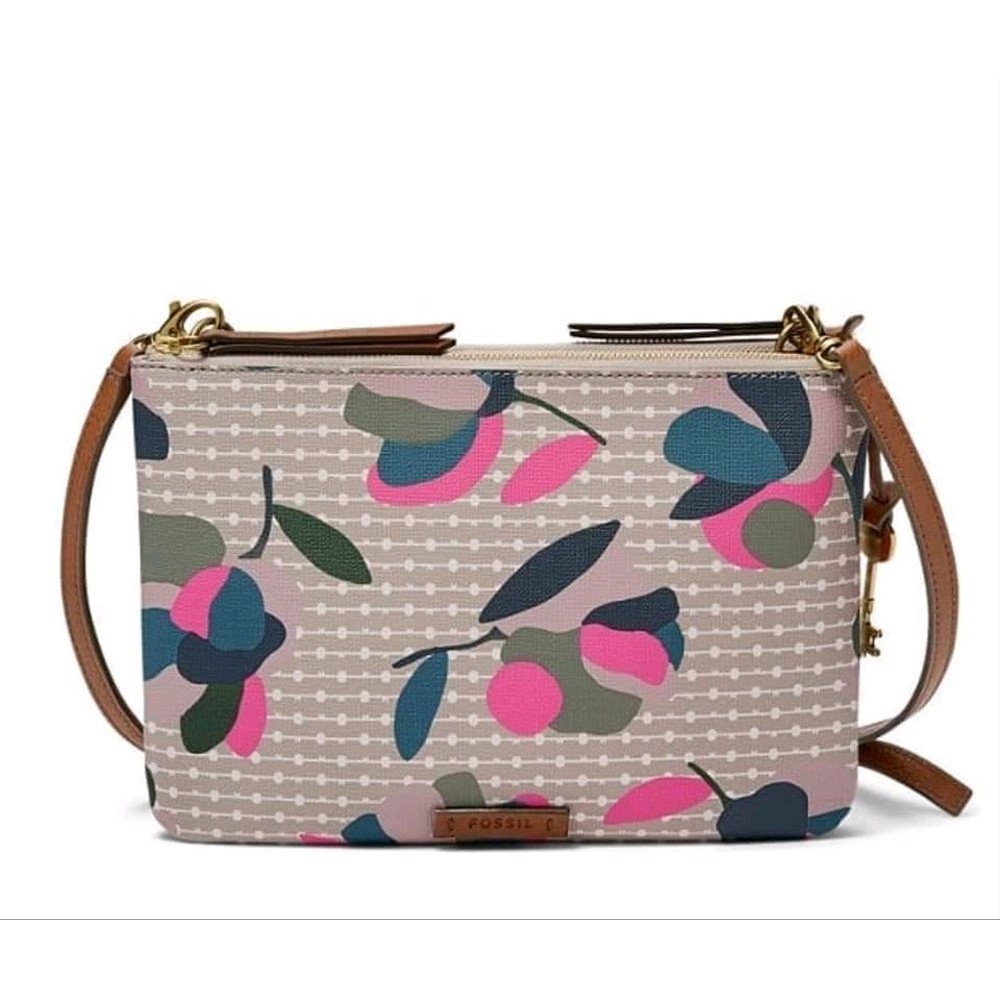 tas fossil devon crossbody floral pplv original Diskon