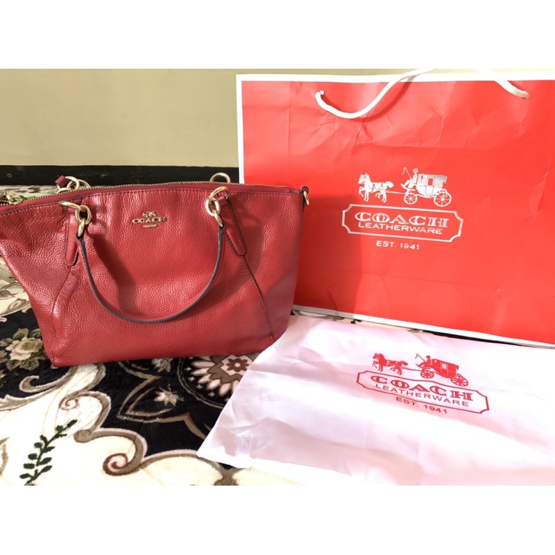 Coach small kelsey red authentic