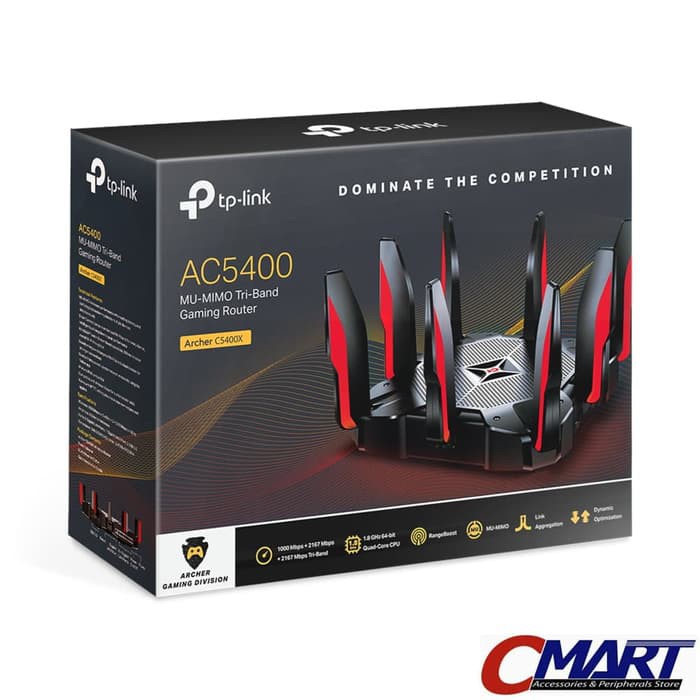 TP-Link AC5400 MU-MIMO TPLink WiFi Wireless Gaming Router ArcherC5400X