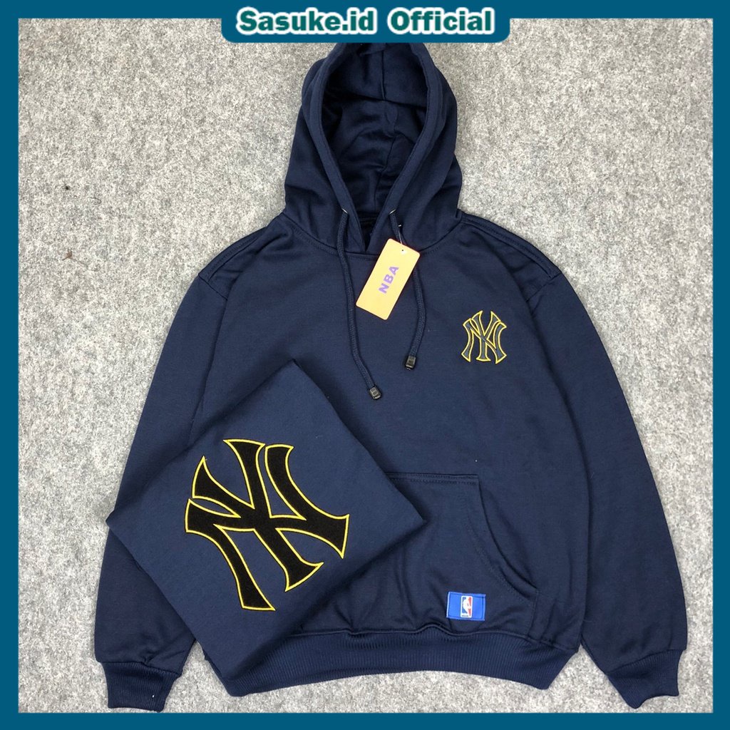 sasuke.id // HOODIE BRAND MLB HODDIE NY - SWEATER HODDIE NY TEBAL BAHAN LEMBUT