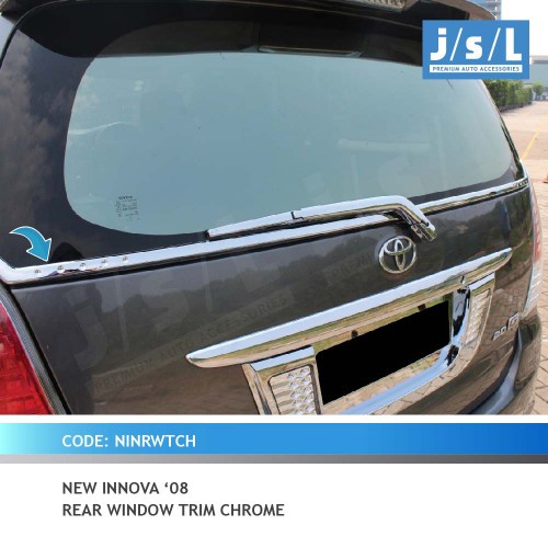 Aksesoris Innova 2008 2009 2010 2011 JSL List Kaca Belakang Rear Window Trim Chrome