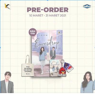 Novel EAVESDROP edisi TTD Penulis + Bonus - Leefe