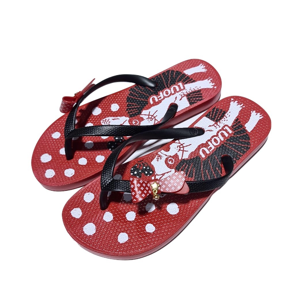 jelly sandal anak cewek luofu sendal jepit karet import F1159C-B77