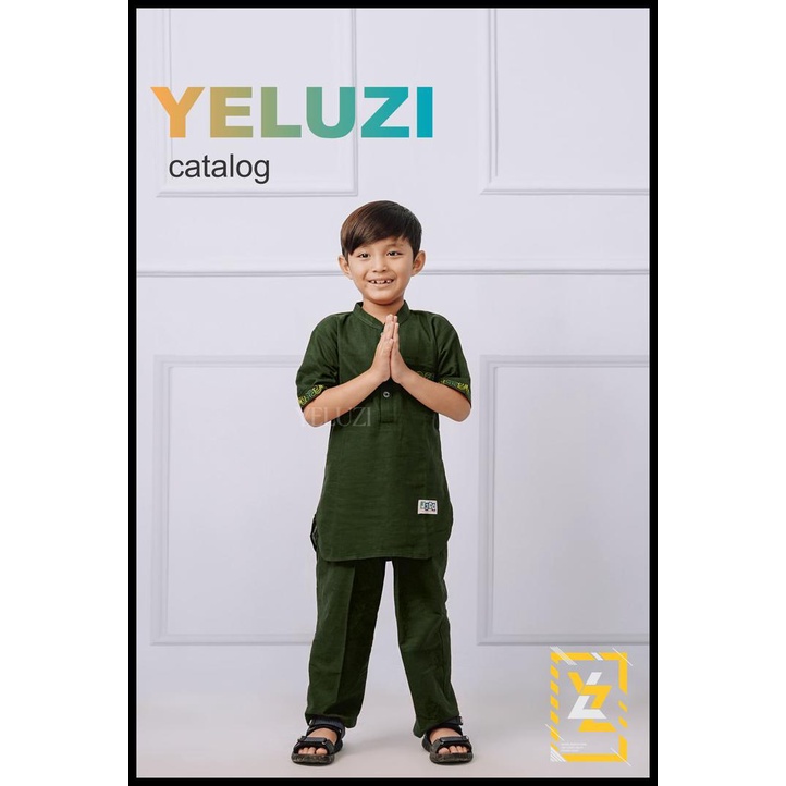 Baju Koko Anak Setelan Army - Katun Rami