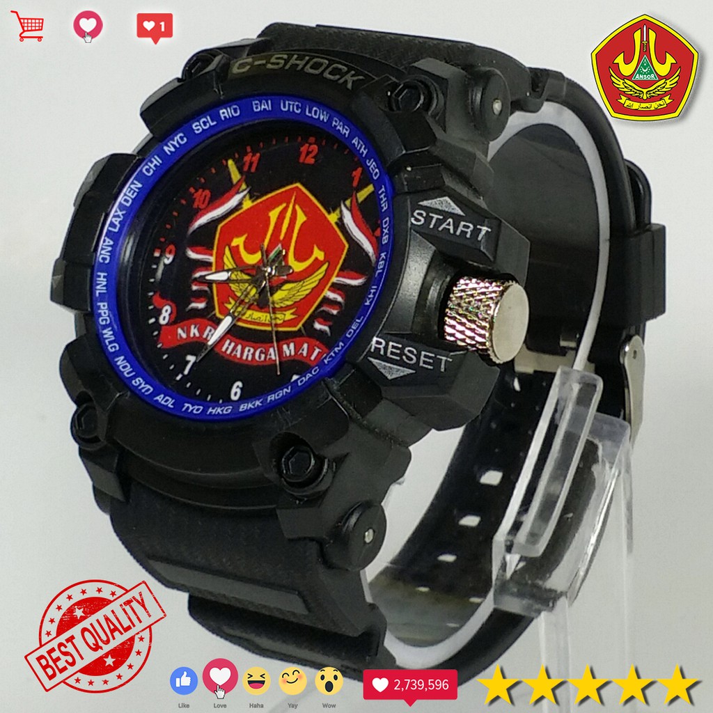 (BEST COLLECTION) JAM TANGAN BANSER ANTI AIR { LIST BIRU }