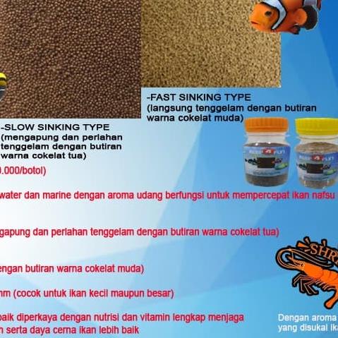 ➴ Reef4fun pelet ikan hias laut (Slow sinking mode) ➣