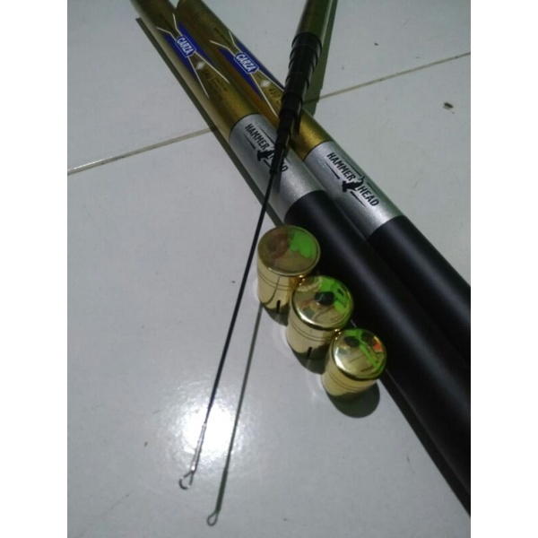Joran Tegek Kaku Hammer Head Carza 5,4 M ruas pendek diameter besar carbon graphite