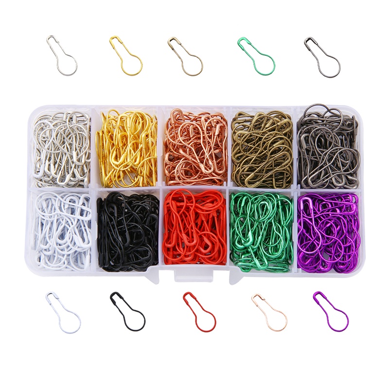 100 Pcs Warna-Warni Rajut Crochet Locking Stitch Marker Hangtag Peniti DIY Alat Jahit Jarum Klip Kerajinan Aksesoris