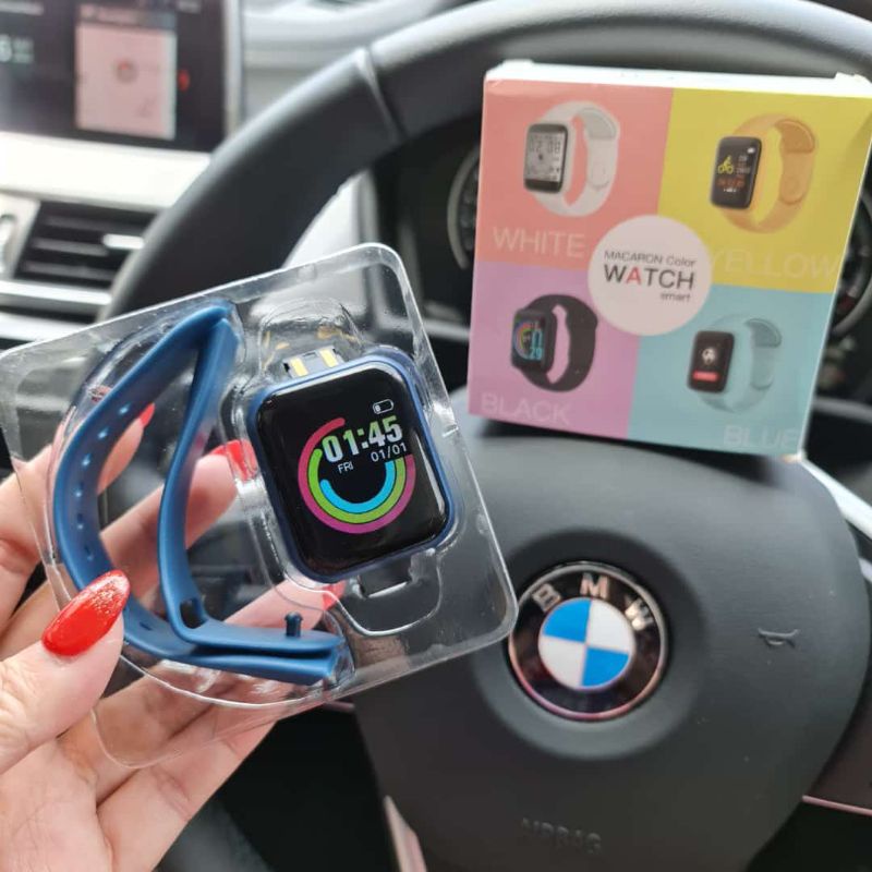 Jam Tangan Smartwatch Y68 Y68s Fitpro Bahan Karet Free Box
