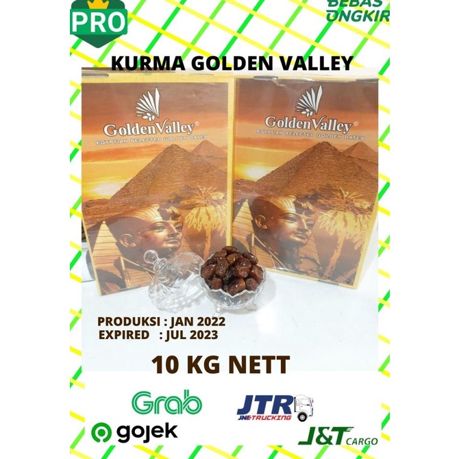 

] Grosir Kurma Mesir GOLDEN VALLEY 10 kg NETT/dus KHUSUS GOSEND /GRAB