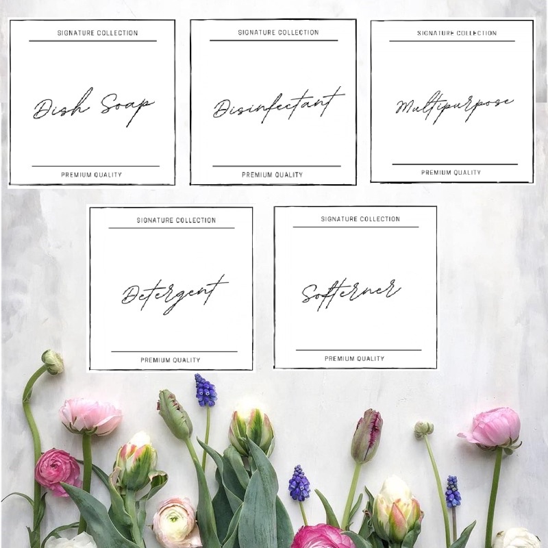 

HOME LIVING stiker SIMPLE label waterproof organizer kitchen toiletries daily home cleaning