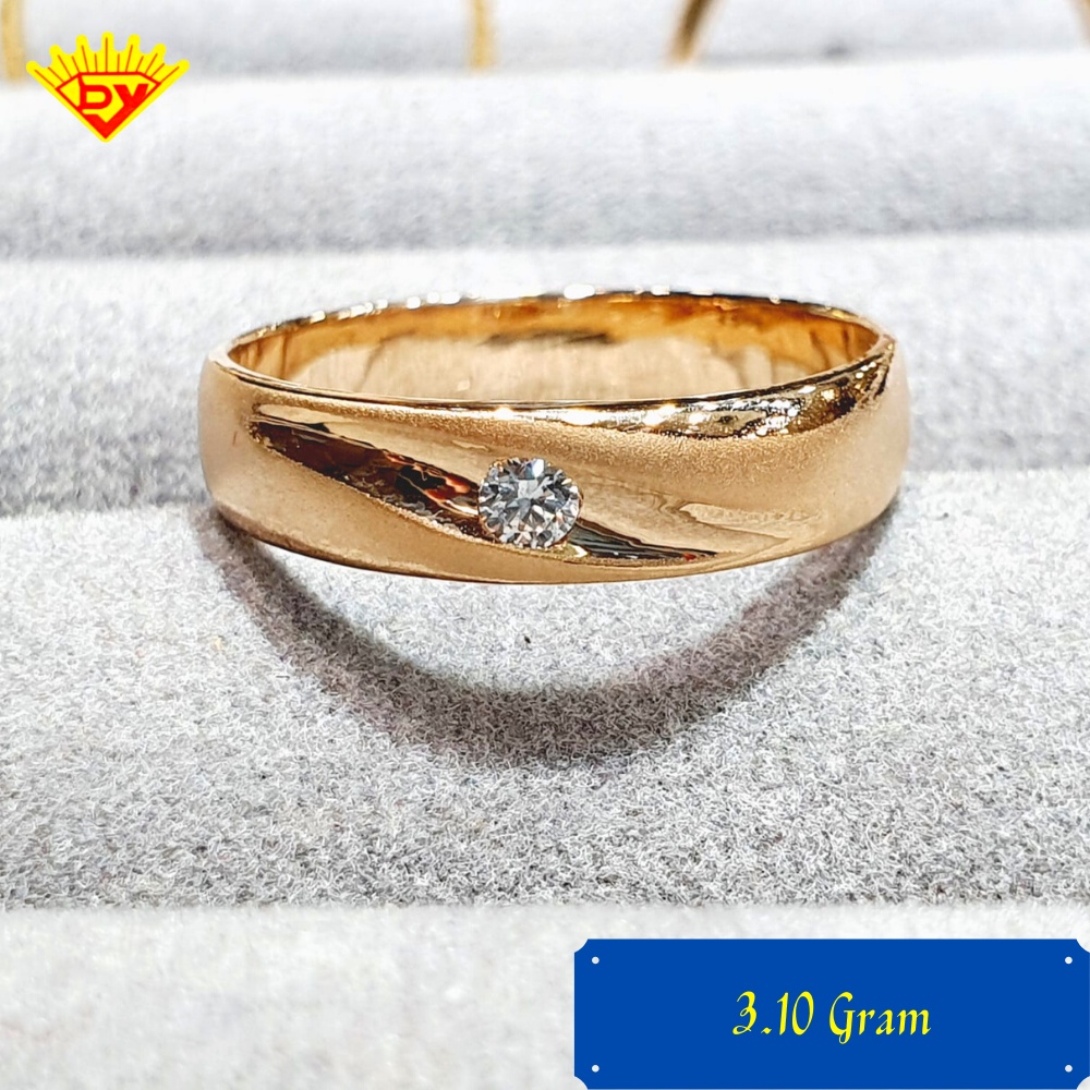 Cincin Emas Permata Zirconia Emas 750