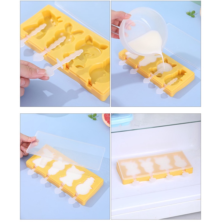 Cetakan Es Krim / Pudding Bahan Silikon PR0248