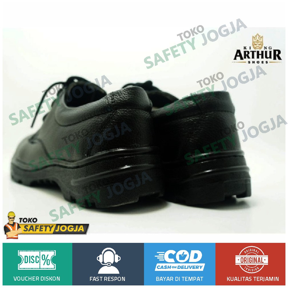 Sepatu Safety Formal / Sepatu Kulit Tali Ujung Besi anti selip KING ARTHUR KA 30 TALI