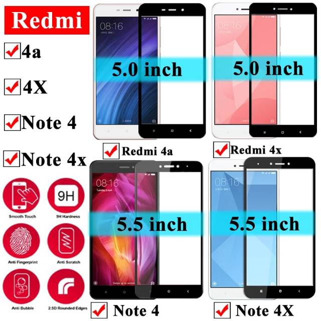 TG ANTI GORES REDMI NOTE 4X-TEMPERED GLASS FULL LAYAR XIAOAMI REDMI NOTE 4X SCREEN PROTECTOR PREMIUM