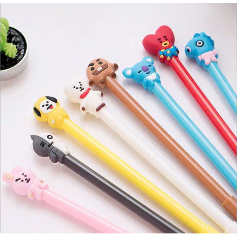

Kpop Pena BTS BT21 ARMY Cute Cartoon Ballpoint Pen RJ Tata Pen Pulpen