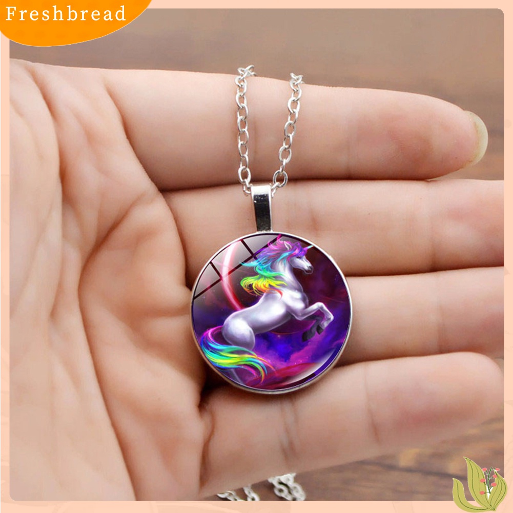 [TERLARIS]Fashion Colorful Unicorn Pendant Necklace Men Women Jewelry Cocktail Party