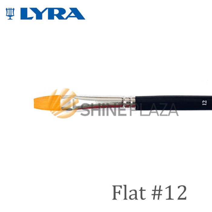 

Kuas Lukis Lyra Flat No. 12 - Kuas Lyra Datar - Taklon Art Brush Lyra