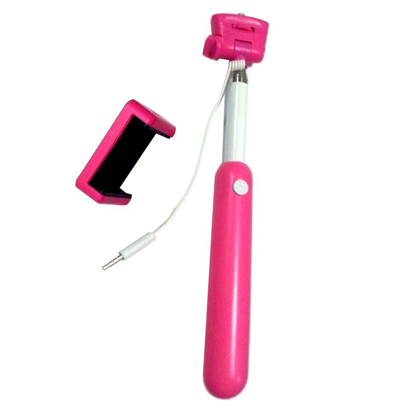 Mediatech Cable Selfie Stick Monopod / Tongsis - Pink - 460062