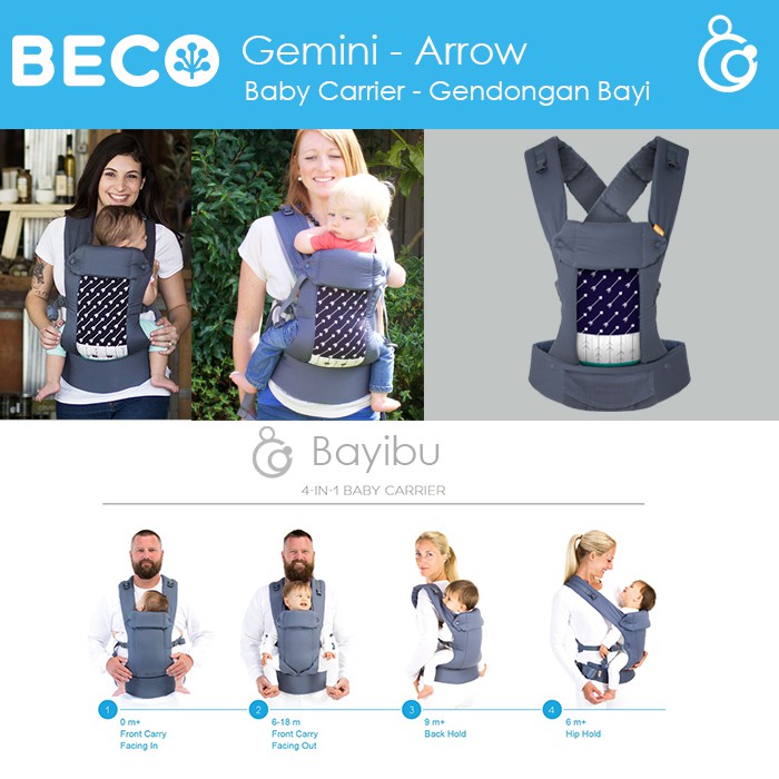 Beco Gemini Baby Carrier - Arrow (Gendongan Bayi)