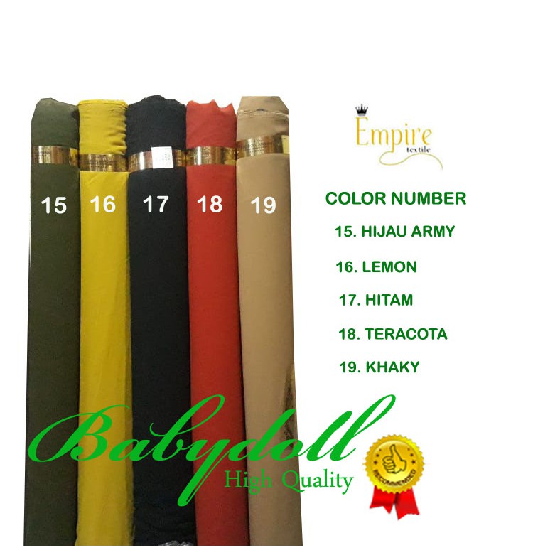 KAIN CERUTY BABY DOLL HIGH QUALITY HARGA PER 1 METER