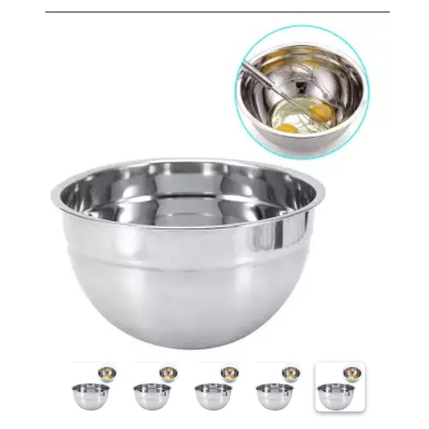 Mixing Bowl Stainless Steel 26CM TEBAL - Baskom stainless 26cm