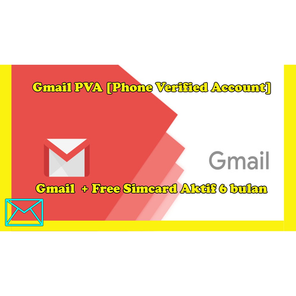 Akun Gmail PVA [Phone Verified Account] + Free Simcard aktif 6 bulan