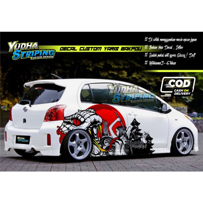 STICKER VARIASI TOYOTA YARIS, CAYLA, AYLA, JAZZ, BRIO, SIGRA, CAYLA, DLL