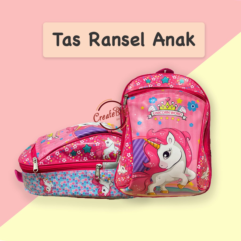 TAS RANSEL ANAK PAUD TAS RANSEL ANAK SEKOLAH KARAKTER UNICORN KUDA PONY