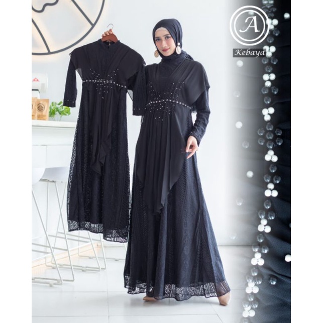 Gamis Dress Kebaya Brukat Couple Ibu & Anak