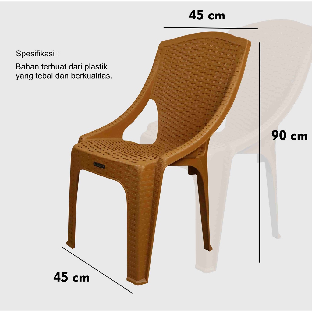 KURSI NAPOLLY 105 ORIGINAL | KURSI CAFFE | KURSI ROTAN SINTETIS | KURSI PLASTIK