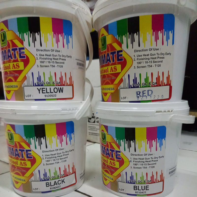 

Tinta sablon kaos plastisol unimate As 1 kg