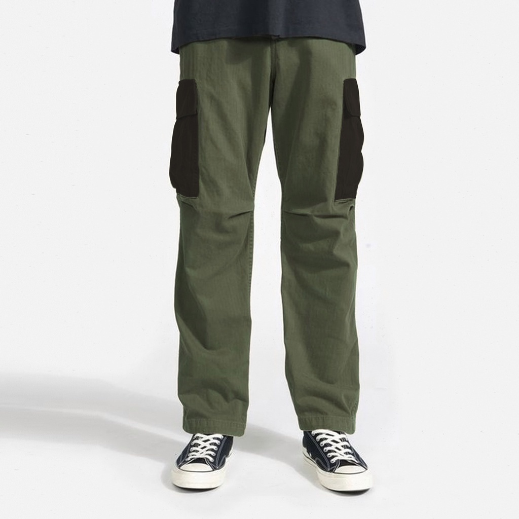 Dritto Long Pants Cargo - Celana Cargo Panjang &quot;CARGOISME&quot; - Army