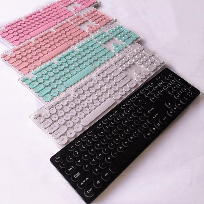❂ ( ) Viqoo Keyboard manipulator gaming retro punk style silent keyboard k19 Ω