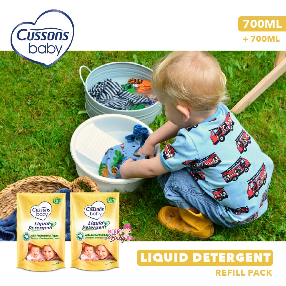 Cussons Baby Buy 1 Free 1 Liquid Detergent 700 Ml Refill Pack Deterjen Baju Bayi Berry Mart