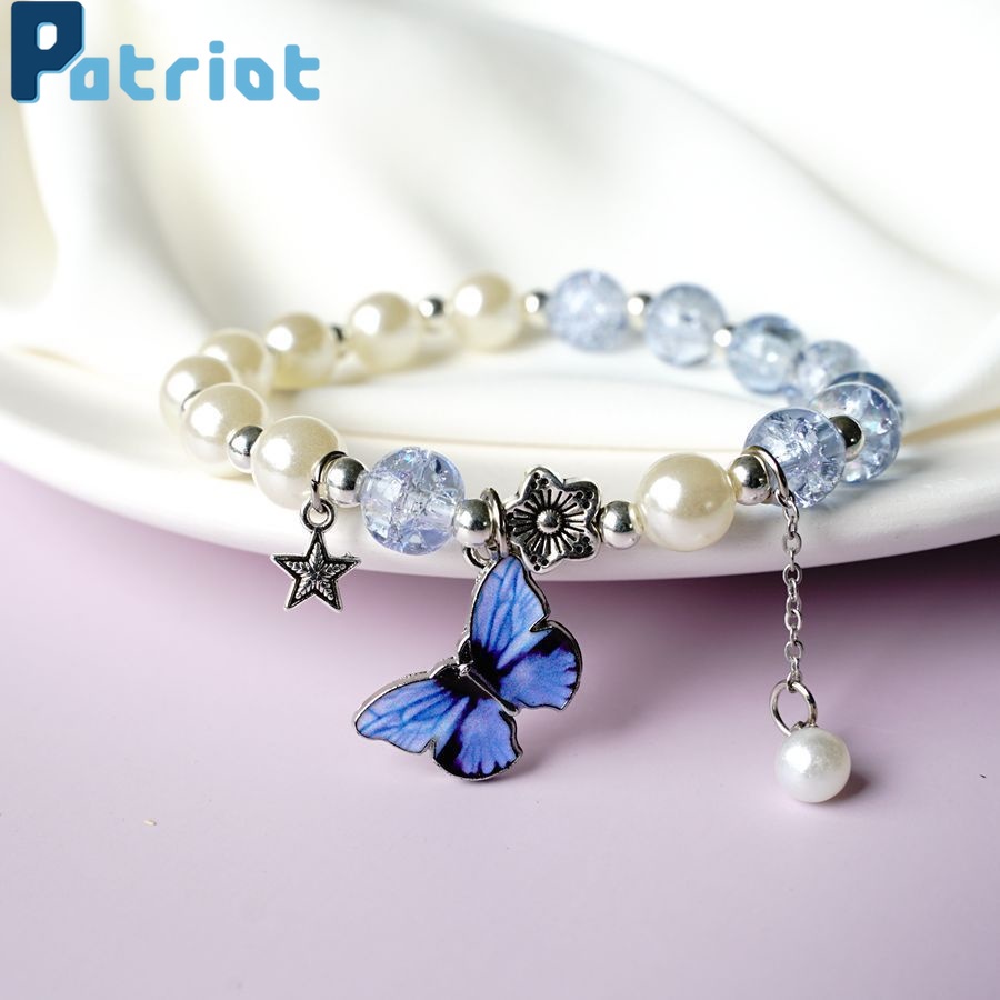 [ Women Double Layer Butterfly  Pendant Chain  Bracelets  Cute Animals  Bangle ][ Gifts Jewellery Accessories ]