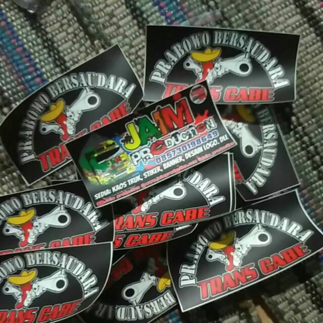 STICKER PRINTING PRABOWO BERSAUDARA TRANS CABE
