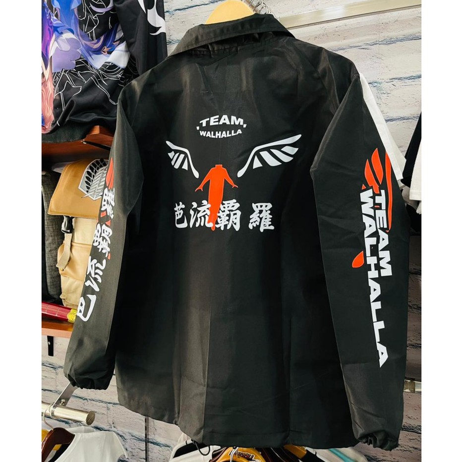 Coach Waterproof Jacket Team Valhalla Tokyo Manji Anime Tokyo Revengers Manga Premium Unisex