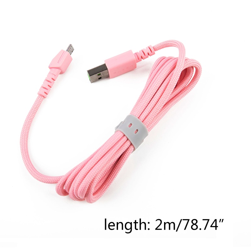 Cre Kabel Charger USB Bahan PVC Lembut Tahan Lama Panjang 2m Untuk Headphone ROG strix fusion 300 500