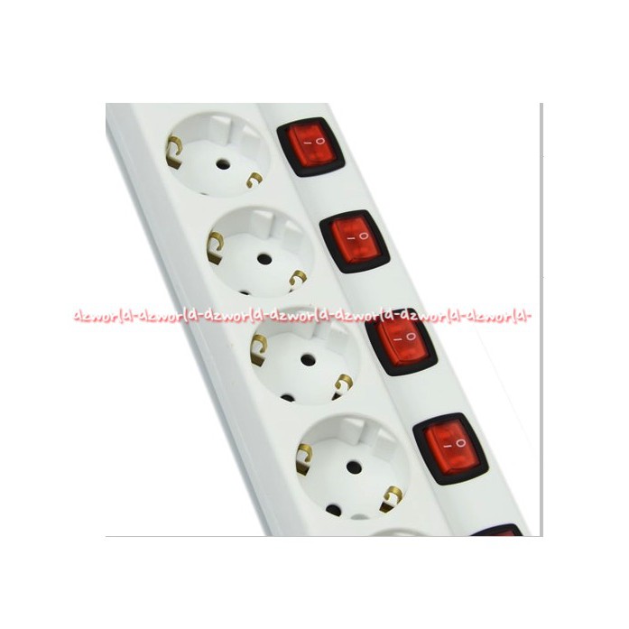 Krisbow Stop Kontak 6 Putih Colokan Kabel Socket Dengan Tombol On Off Ekstensi Kabel Sambung Putih Dengan Stop Kontak Masing-Masing Colokan 6Lubang White Soket With Switch On Off