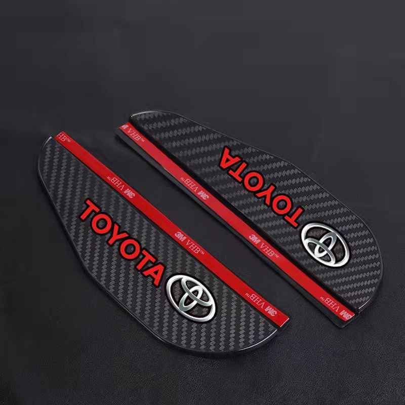 (Toyota) 2pcs cover Pelindung Kaca Spion Mobil Bahan carbon fiber Anti Hujan Untuk Toyota