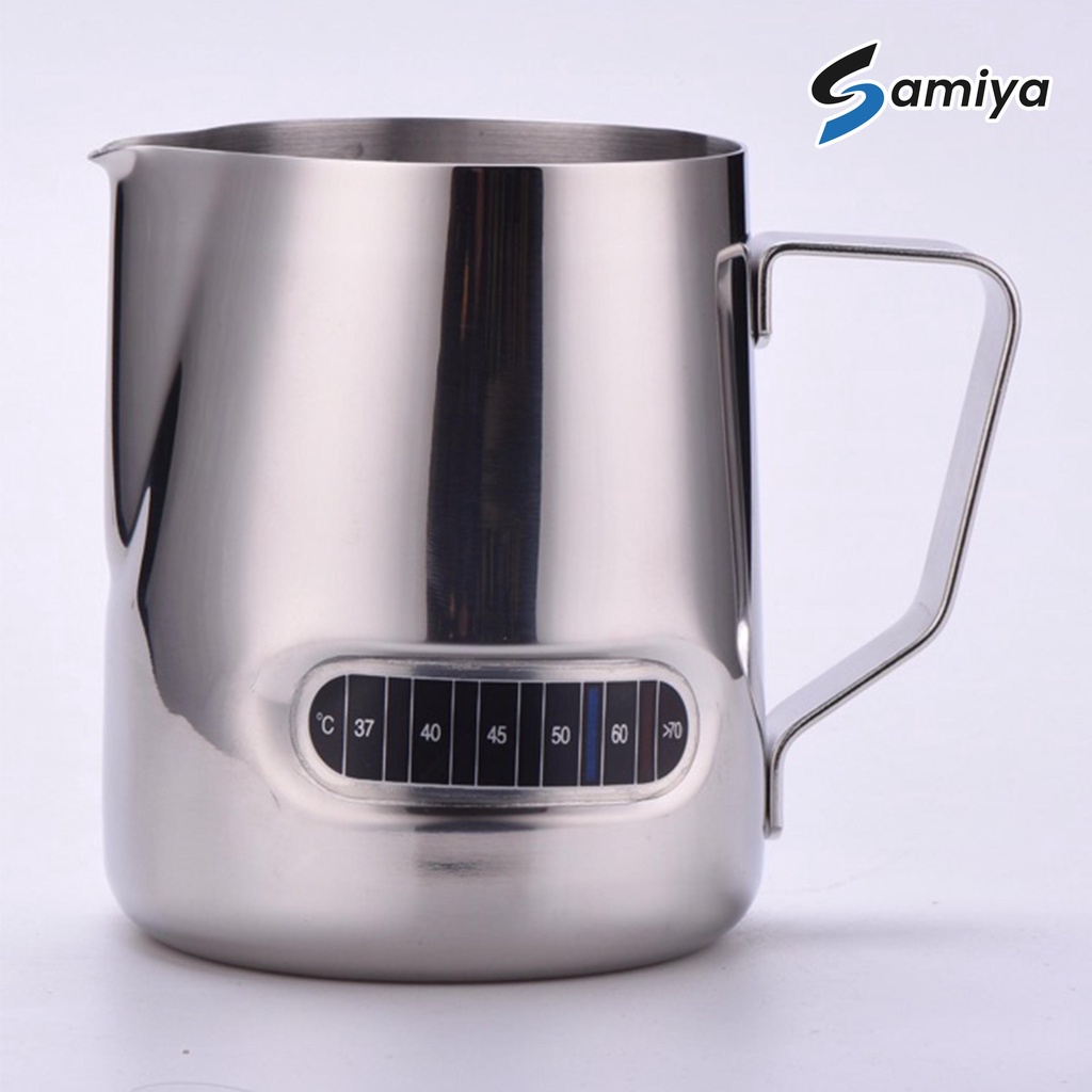 Milk jug thermometer 600ml / milk jug stainless / pitcher susu / milk frother / teko susu