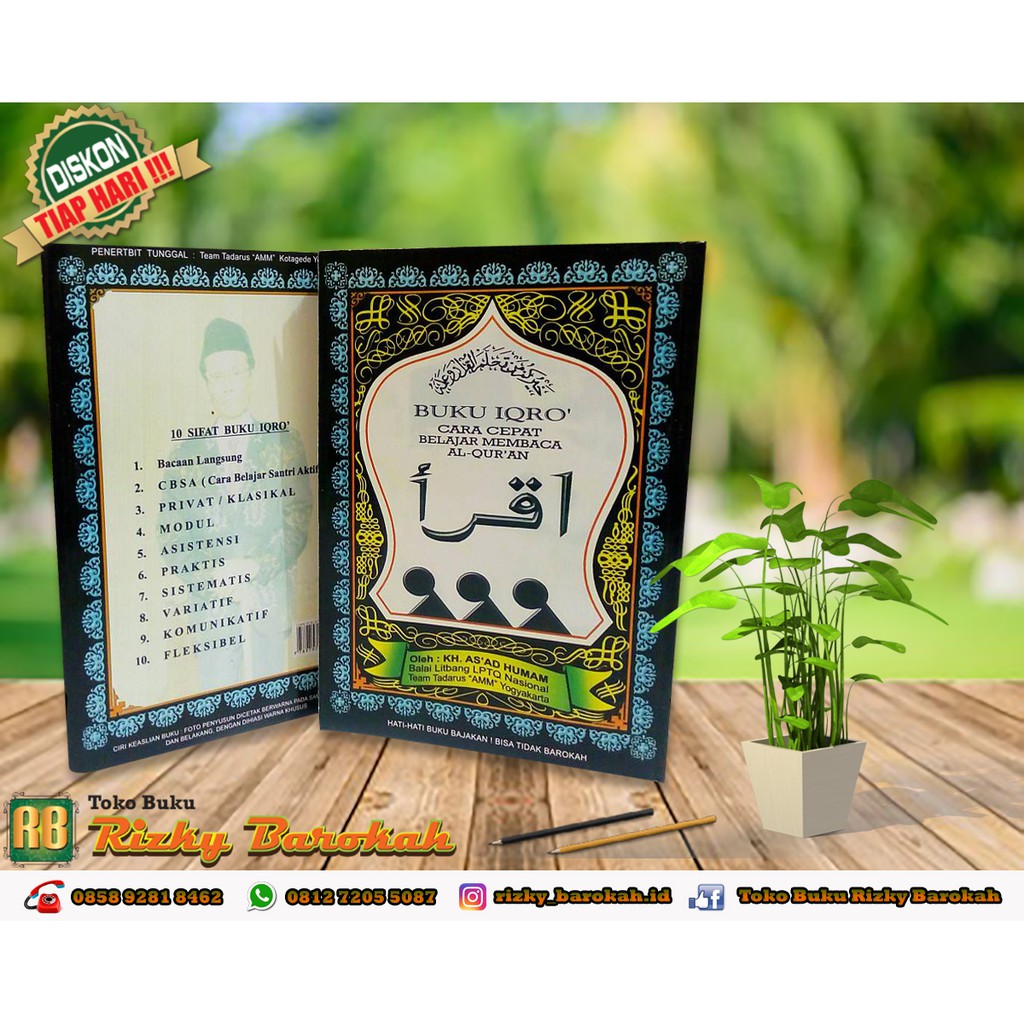 

bundabooks BUKU IQRO KERTAS HVS UKURAN 21 x 15 cm ORIGINAL