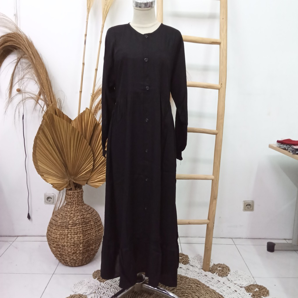 Pakaian Wanita | Gamis Double Raffle| Dress Muslim Bahan Rayon Premium Busui Friendly