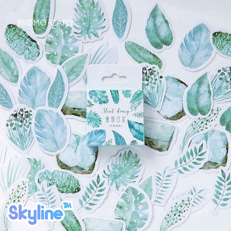 

Sticker Box Kiss Cut Scrap Book Journal Dengan Motif Mint Dairy Isi 45Pcs
