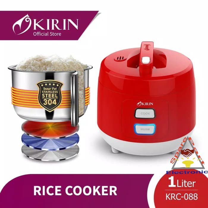 Kirin Rice Cooker 1.0 Liter KRC-088 / Penanak Nasi TERMURAH